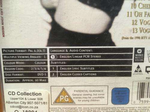 DVD - Madonna The Immaculate Collection