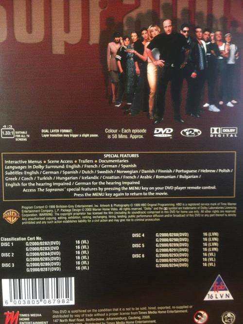 DVD - The Sopranos Season 1