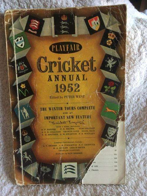 Vintage Playfair Cricket Annual 1952