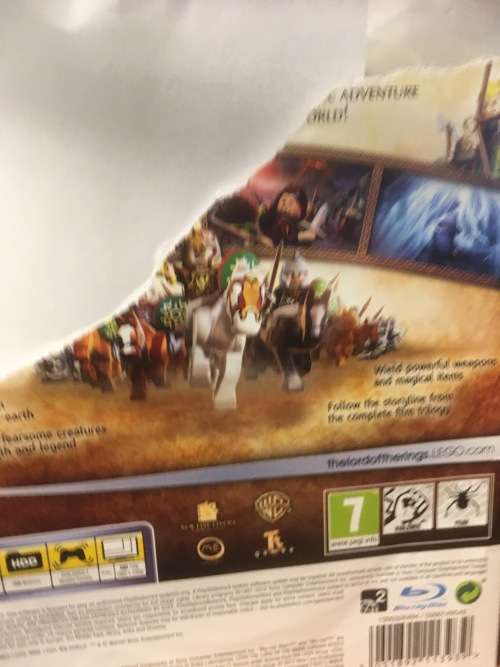 PS3 - Lego The Lord Of The Rings (Back cover is torn see pictures)