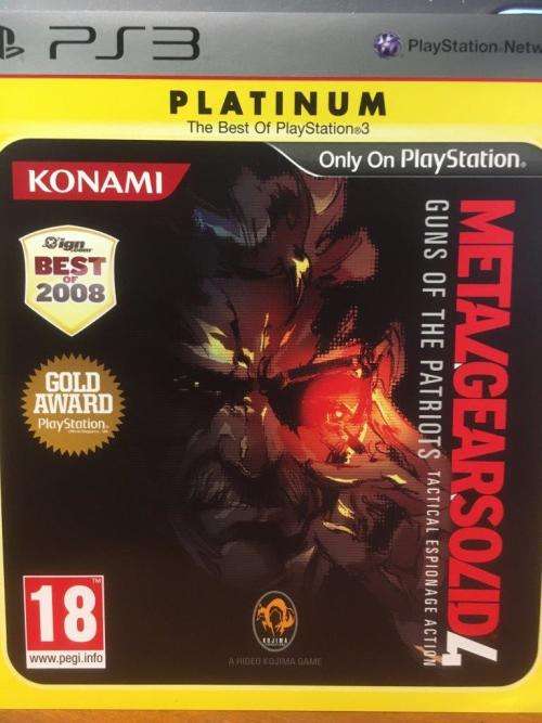 PS3 - Metal Gear Solid 4 Guns of the Patriots - Platinum
