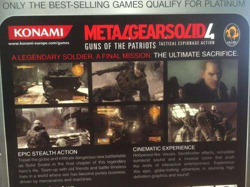 PS3 - Metal Gear Solid 4 Guns of the Patriots - Platinum