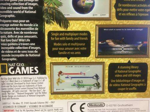 Wii - Nat Geo Quiz! Wild Life