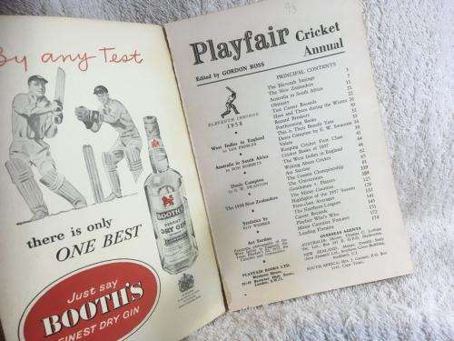Vintage Playfair Cricket Annual 1958