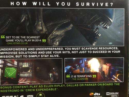 PS3 - Alien Isolation Nostromo Edition