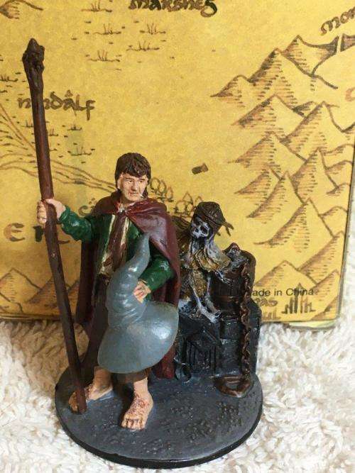 Lord of the Rings - Pippin & Dwarf Warrior - Eaglemoss Lead Piece - +- 6cm 2004 (NOS)
