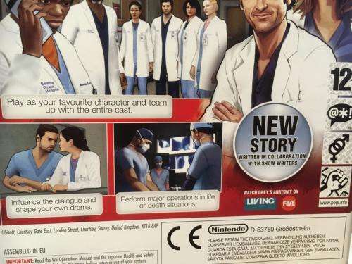 Wii - Grey`s Anatomy The Video Game