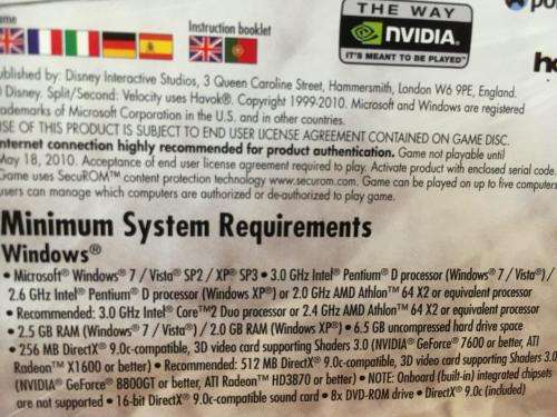 PC - Split / Second Velocity