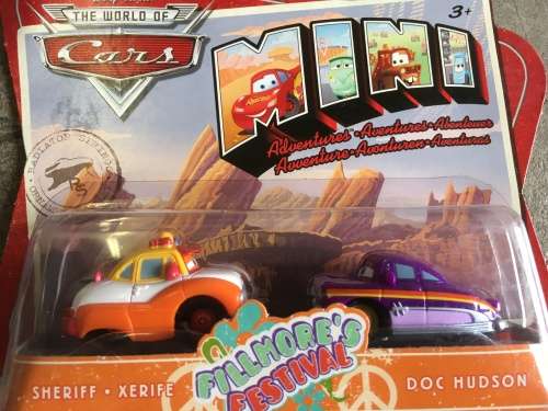 Cars Mini - Sheriff & Doc - Disney Pixar (Die Cast) Mattel (NOS)