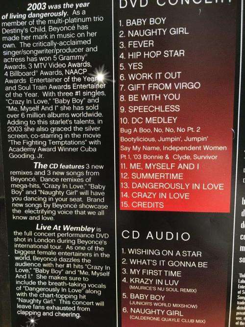 DVD - Beyonce Live At Wembley (Dvd + Cd)