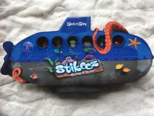 Pick n Pay Stikeez Creatures of the Deep in Submarine Complete set as NEW