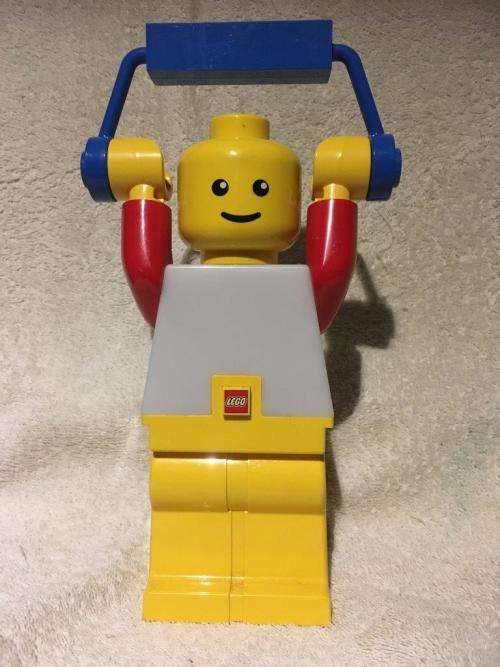 Lego Hand Crank Dynamo Flash Light Torch Giant Lego Man Stands 7.5` Tall