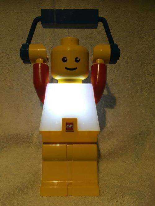 Lego Hand Crank Dynamo Flash Light Torch Giant Lego Man Stands 7.5` Tall