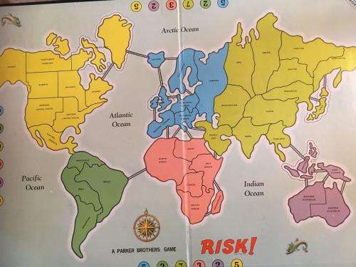 Vintage Risk - Parker Brothers  -  Circa 1960`s