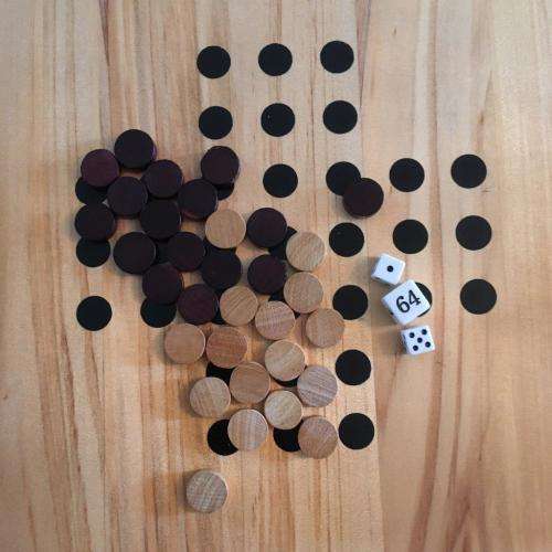 Wooden Backgammon + Solitaire Made in Indonesia (Boxed)