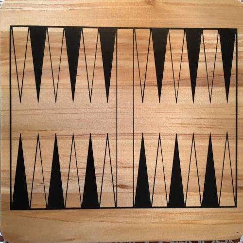 Wooden Backgammon + Solitaire Made in Indonesia (Boxed)