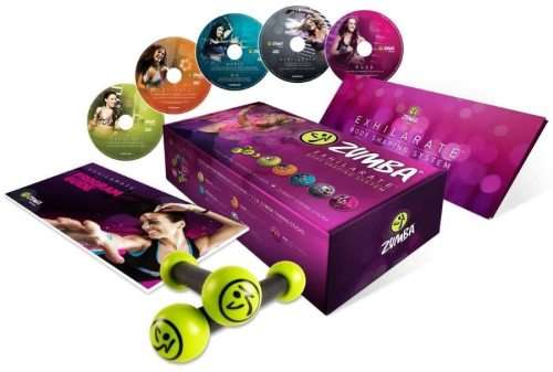 Zumba Fitness Exhilarate Body Shaping System 5 DVD's, Zumba Sticks + Program Guide (As New)