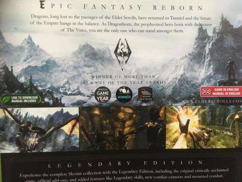 Xbox 360 - The Elder Scrolls V SKYRIM Legendary Edition