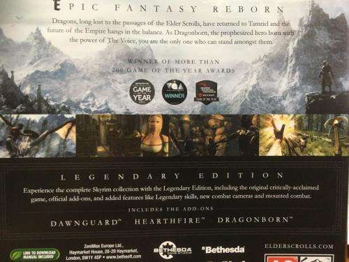 PS3 - The Elder Scrolls V Skyrim Legendary Edition