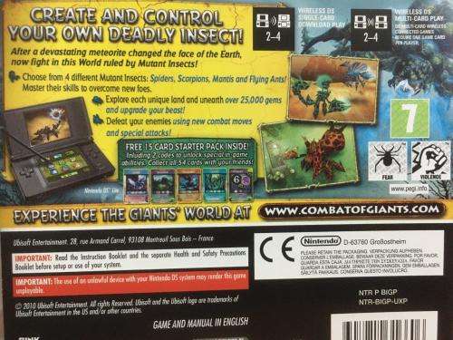 Nintendo DS - Combat of Giants Mutant Insects