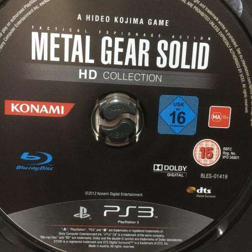 PS3 - Metal Gear Solid HD Collection (Disc Only)