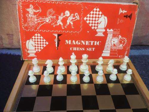 Vintage Magnetic Chess Set Boxed