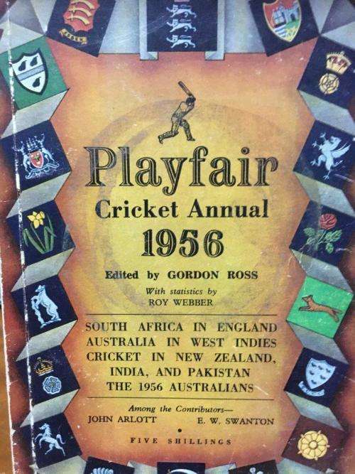 Vintage Playfair Cricket Annual 1956