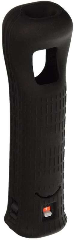 Nintendo Wii - Silicone Case Silicone Sleeve for Wii remote and motion plus Sensor Black (Case Only)