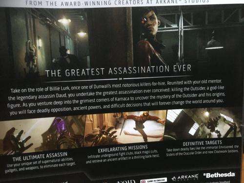 Xbox ONE - Dishonored Death of the Outsider