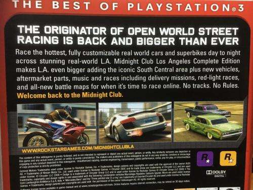 PS3 - Midnight Club Los Angeles Complete Edition - Essentials