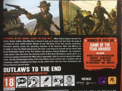 PS3 - Red Dead Redemption - Game of the Year Edition