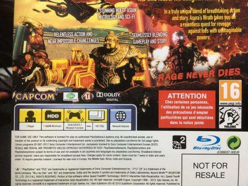 PS3 - Asura`s Wrath (Not For Resale Jewel Case release)