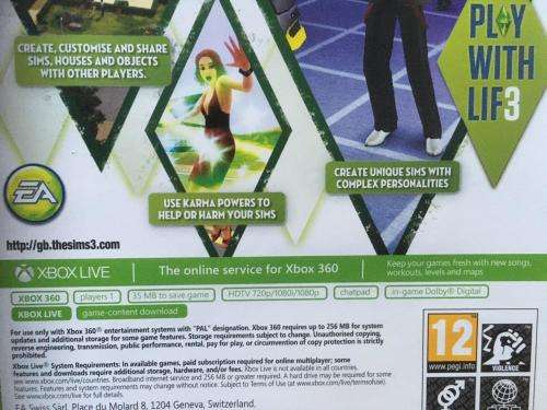 Xbox 360 - The Sims 3 - Classics