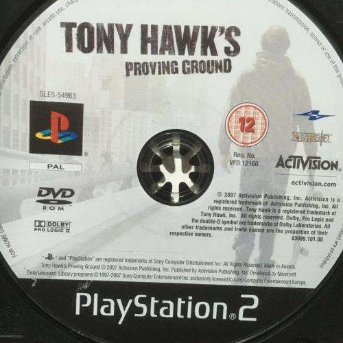 PS2 - Tony Hawk`s Proving Ground (disc only)