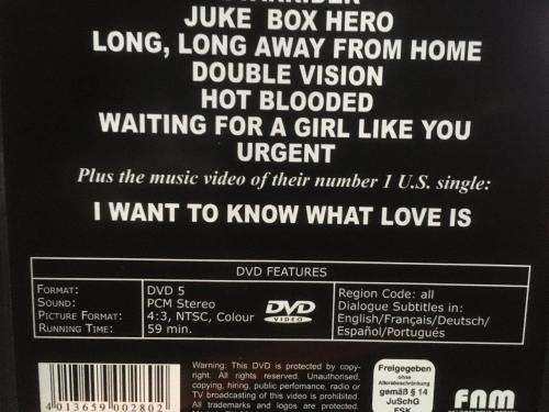 DVD - The Foreigner Story I Want To Know What Love Is (NTSC)