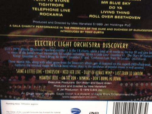 DVD - Electric Light Orchestra ELO Out of The Blue Tour Live at Wembley Includes Discovery