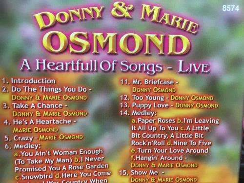 DVD - Donnie & Marie Osmond A Heart Full of Songs