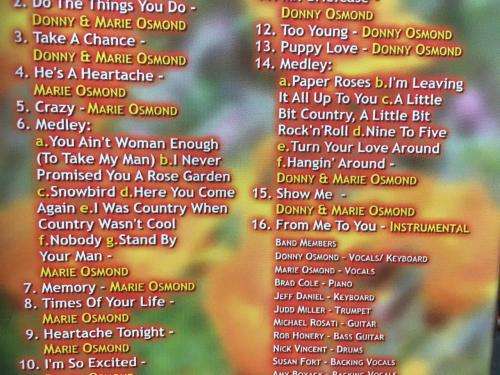 DVD - Donnie & Marie Osmond A Heart Full of Songs