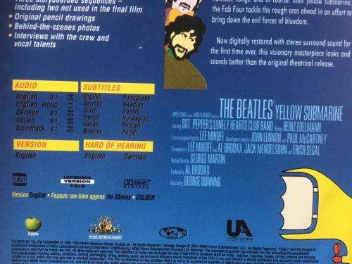 DVD - The Beatles Yellow Submarine