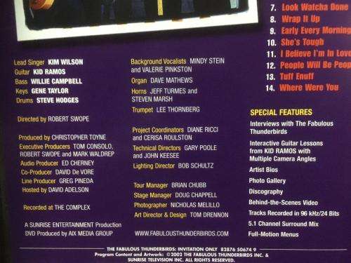 DVD - The Fabulous Thunderbirds Invitation Only