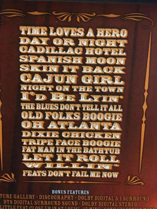DVD - Little Feat Highwire Act Live In St.Louis 2003