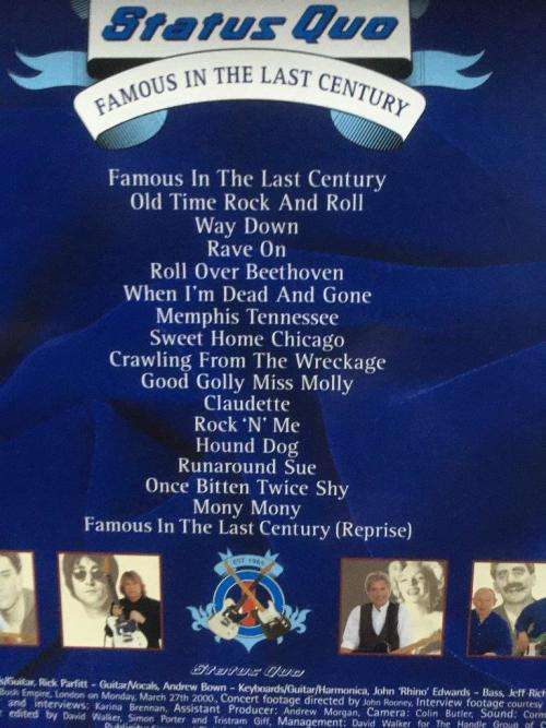 DVD - Status Quo Famous In The Last Century