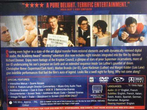 DVD - Superman The Movie - Christopher Reeve