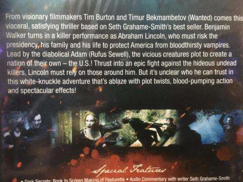 DVD - Abraham Lincoln Vampire Hunter (New Selaed)