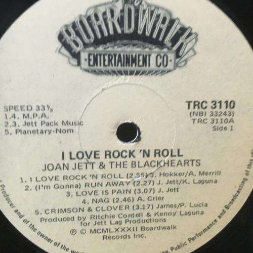 LP - Joan Jett & the Blackhearts I Love Rock and Roll
