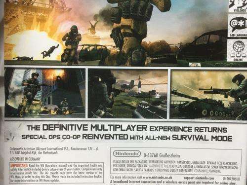 Wii - Call of Duty Modern Warfare 3 MW3