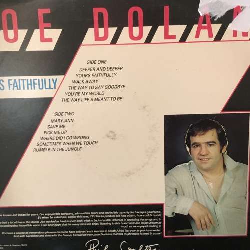 LP - Joe Dolan - Your`s Faithfully