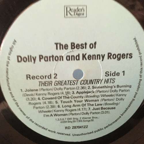 LP - The Best Of Dolly Parton & Kenny Rogers - Readers Digest (8 LP`s)