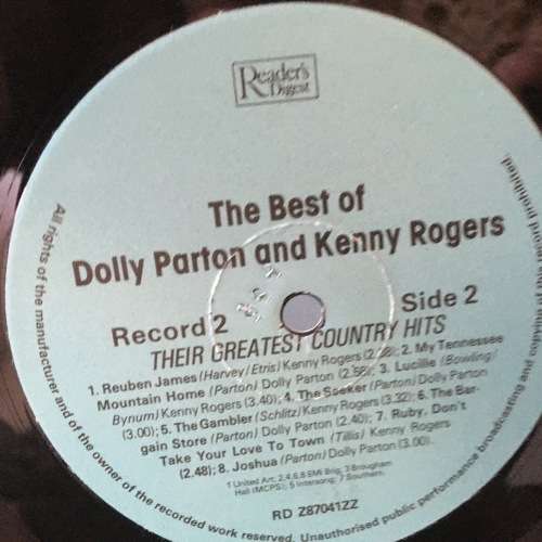 LP - The Best Of Dolly Parton & Kenny Rogers - Readers Digest (8 LP`s)