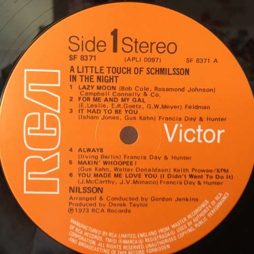 LP - Harry Nilsson - A Little Touch of Schmilsson in The Night